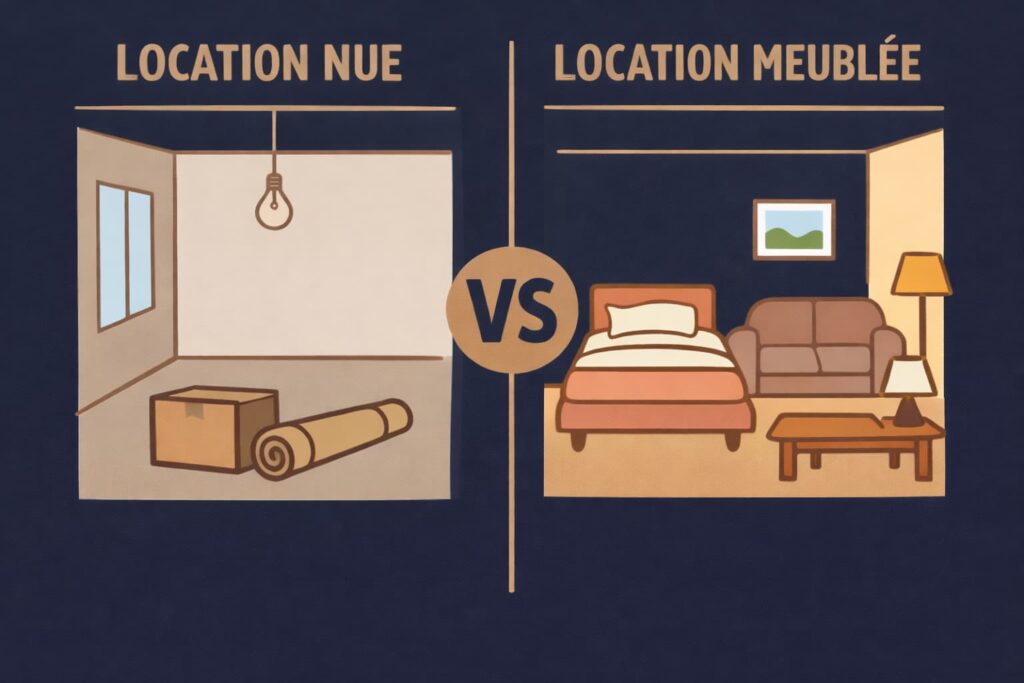 Différences entre la location nue et meublée pour investir